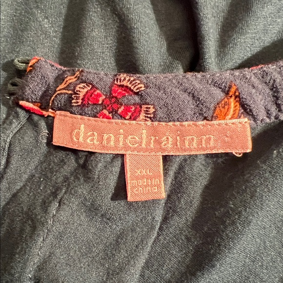 Daniel Rainn Teal and Pink Floral Blouse - Picture 3 of 4